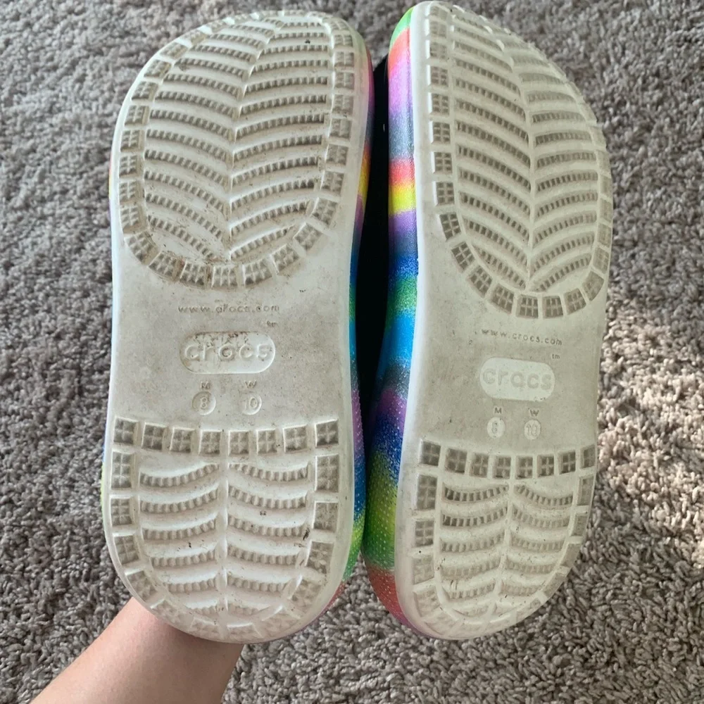 Crocs Multi Spray Dye Platform Clogs Sandals